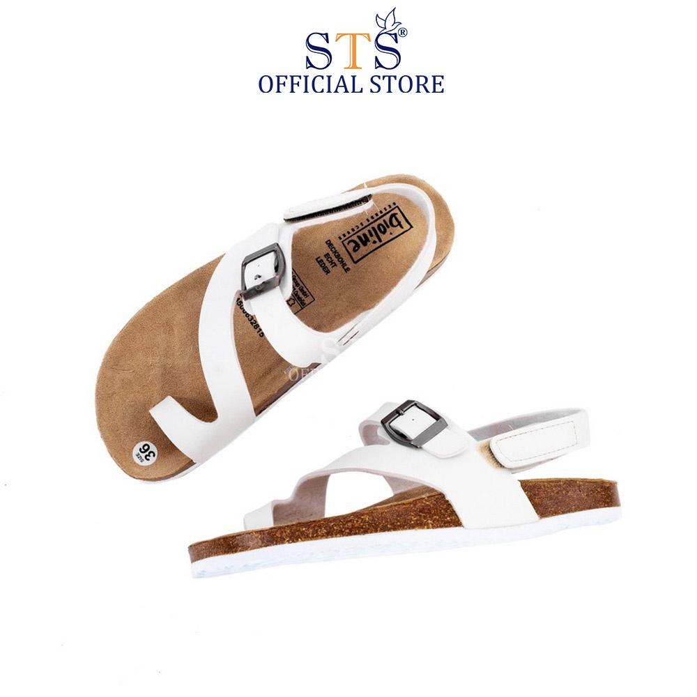 Dép Sandal Đế Trấu Birken xỏ ngón quai chéo đi biển đi chơi Da PU cao cấp hàng xuất khẩu siêu bền STPU24