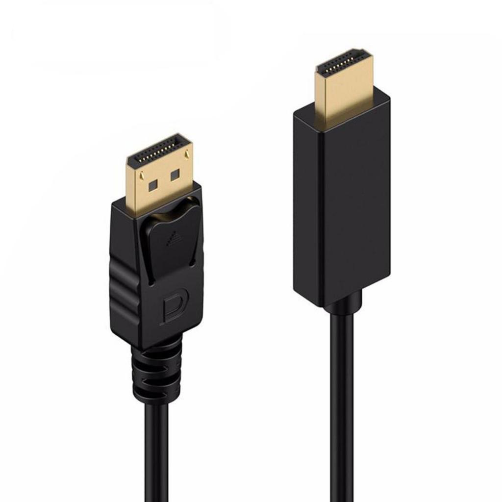 DP to   Cable Adapter Gold Plated Black