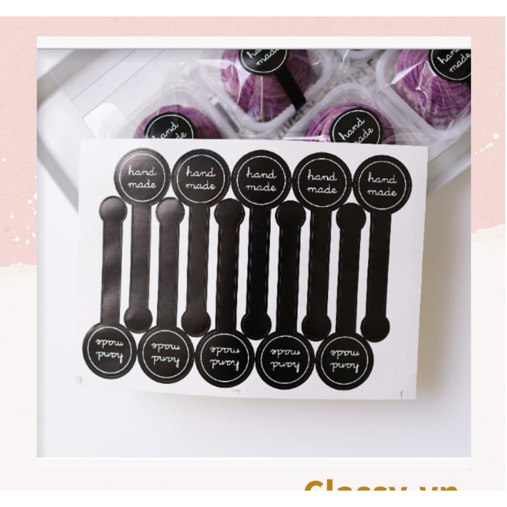 Bộ 10 Sticker dán niêm phong túi giấy Classy , hộp bánh handmade, quà tặng DYI dễ thương, tem dán quà tặng Q684