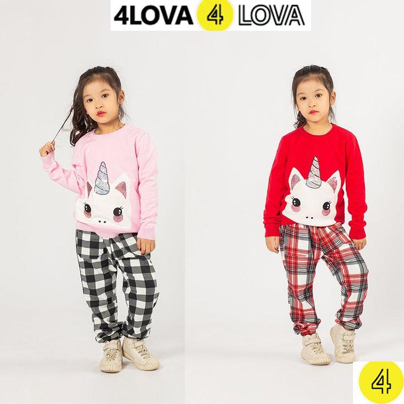 Quần thun jogger cho bé 4LOVA, chất nỉ cotton phối túi trước đẹp cá tính khoẻ khoắn