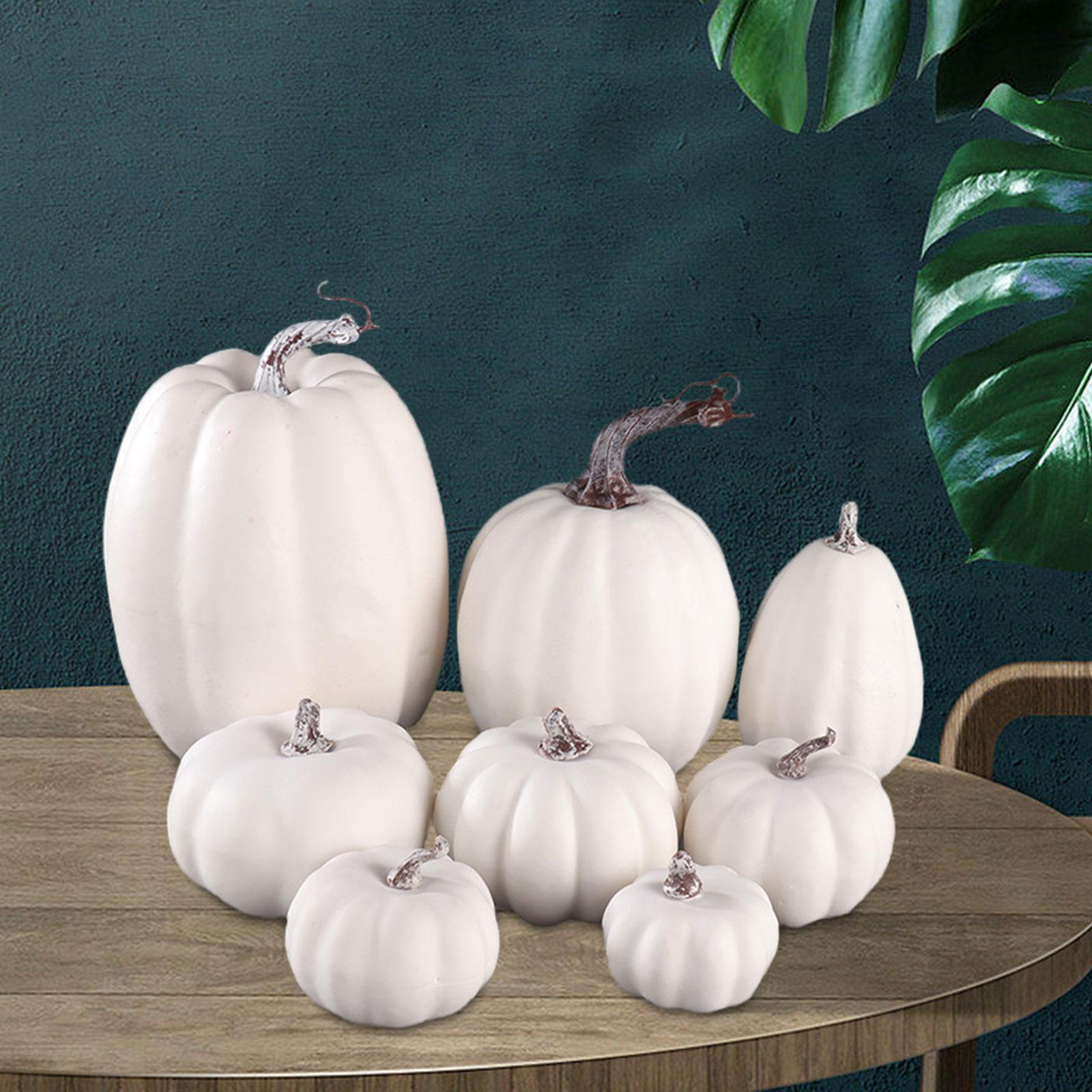8Pcs Artificial Pumpkins Set Festive Party Supplies Durable for Home Kitchen