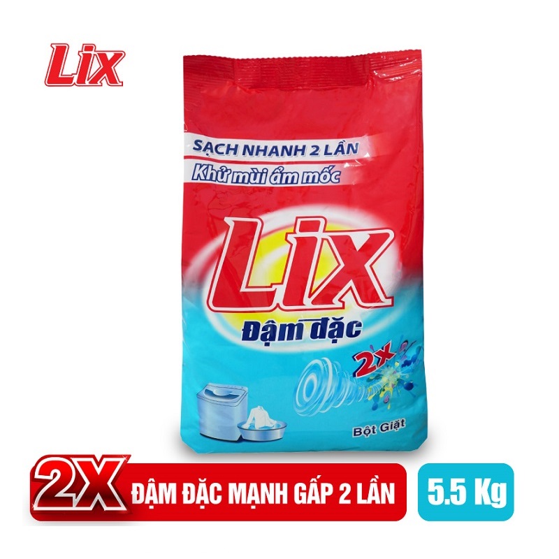 Bột giặt Lix extra đậm đặc 5.5kg ED557