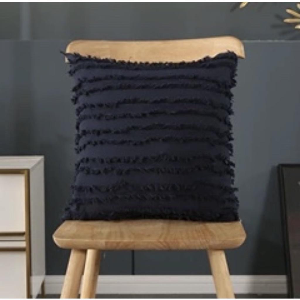 VỎ Gối Tựa Lưng Trang Trí Sofa Vải Bố TUA RUA CAO CẤP KHÔNG XÙ LÔNG SBK143