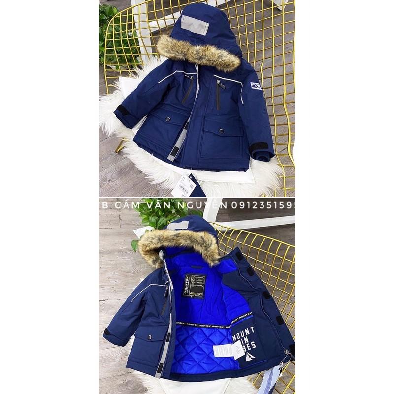 Xả lỗ Áo khoác Parka C&amp;A xuất dư xanh sz 110(17-19kg