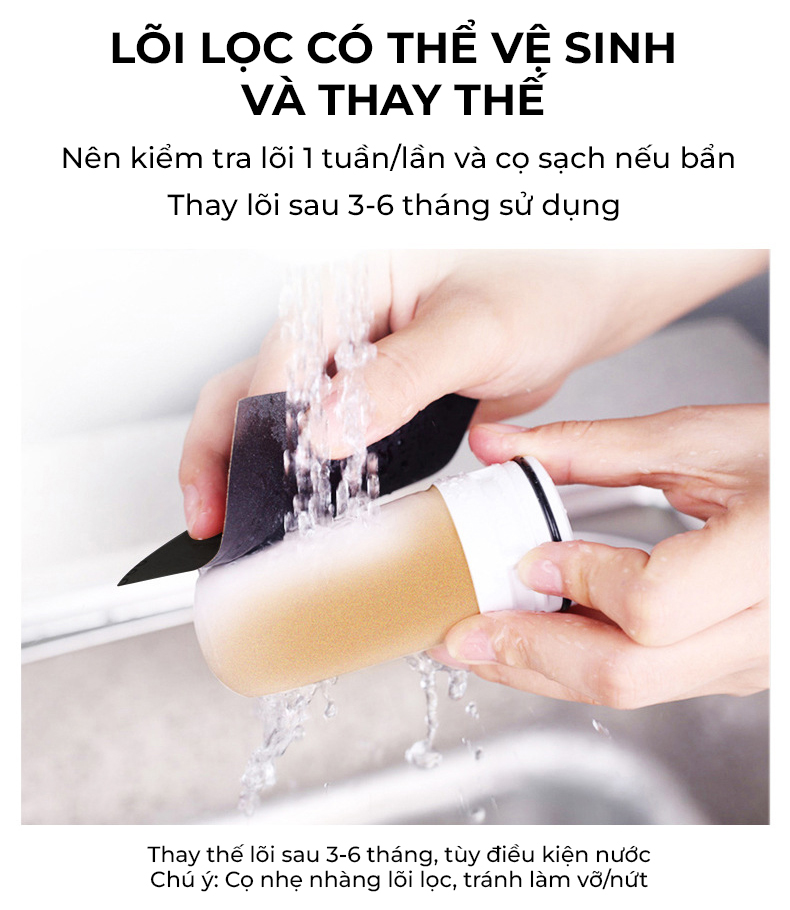 Bộ lọc nước tại vòi KONKA KPW - LT01 lọc sạch nước an toàn không mùi clo