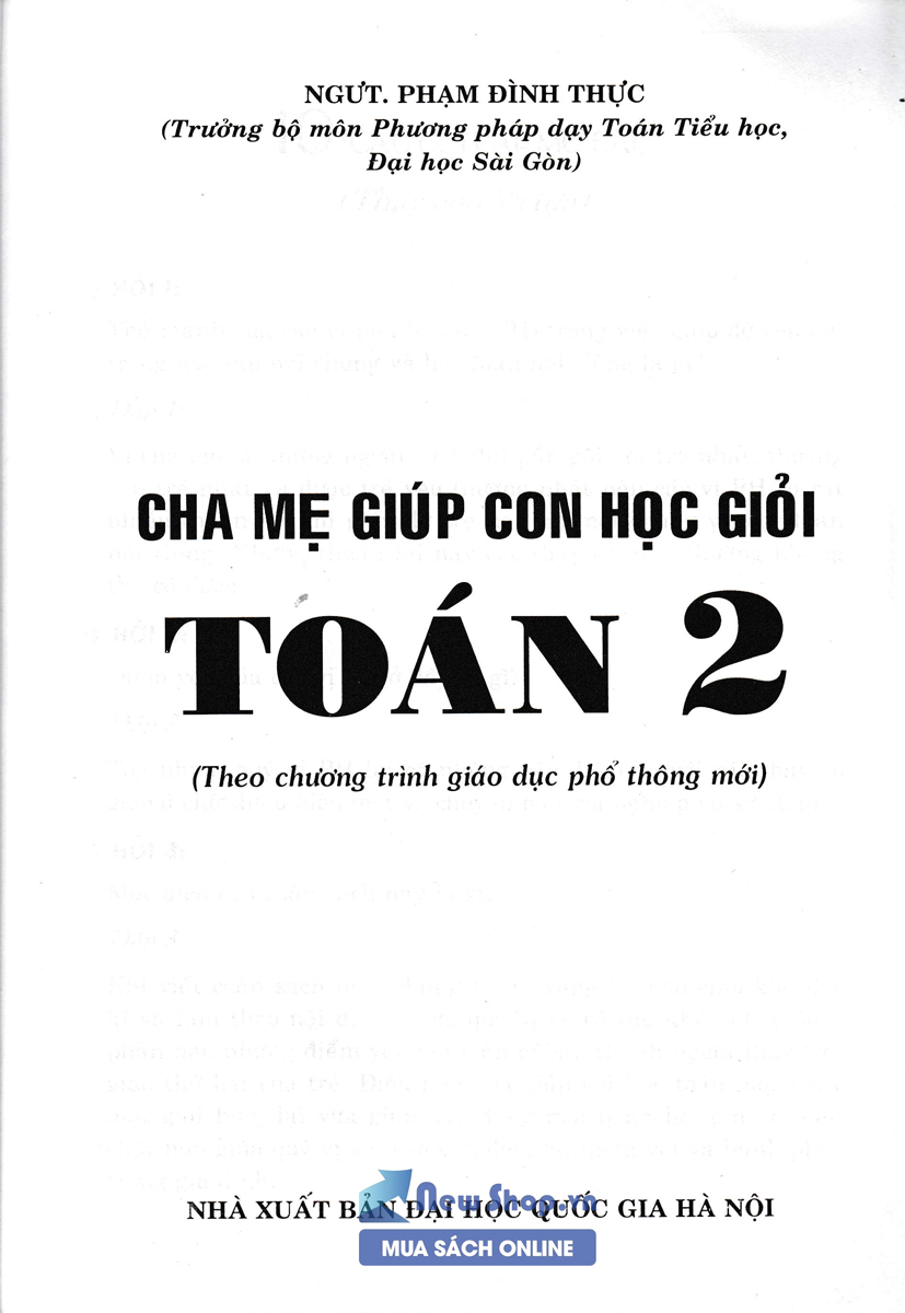 Cha Mẹ Giúp Con Học Giỏi Toán 2 (Tái Bản)