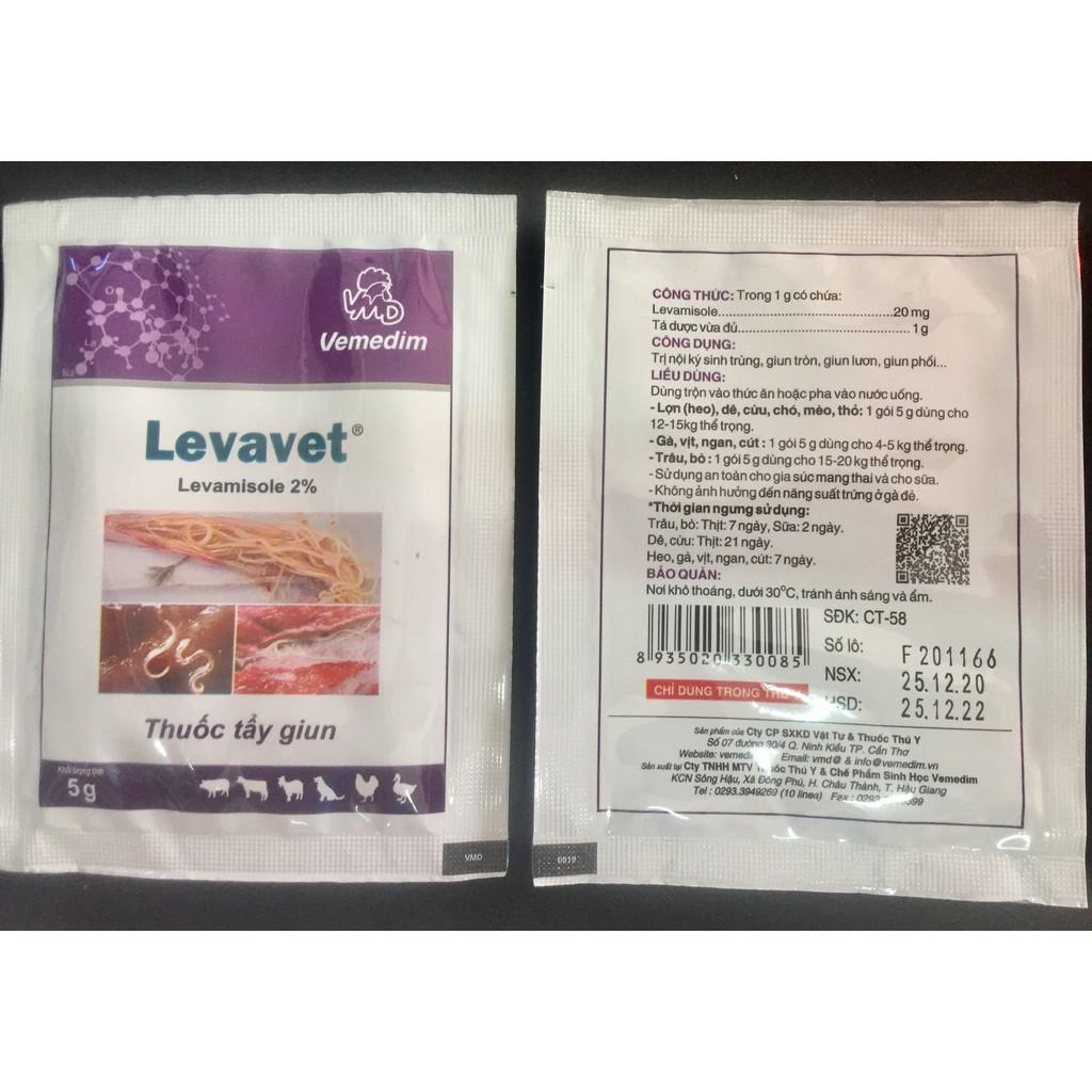 Levavet combo 2 gói xổ lãi (5g/Gói)