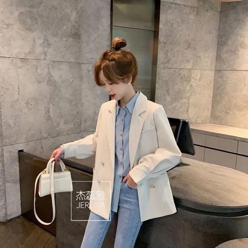 Áo khoác blazer nữ phong cách hàn quốc đẹp mẫu mới mã ZELE08