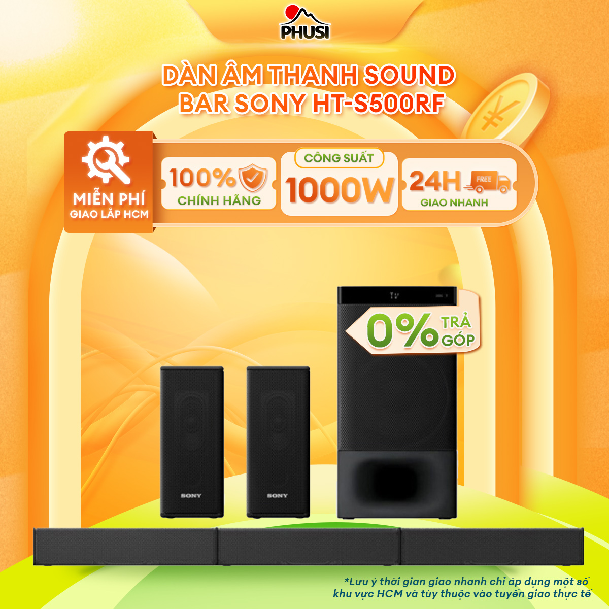 Dàn Âm Thanh Sound Bar Sony Ht - S500Rf - Hàng Chính Hãng