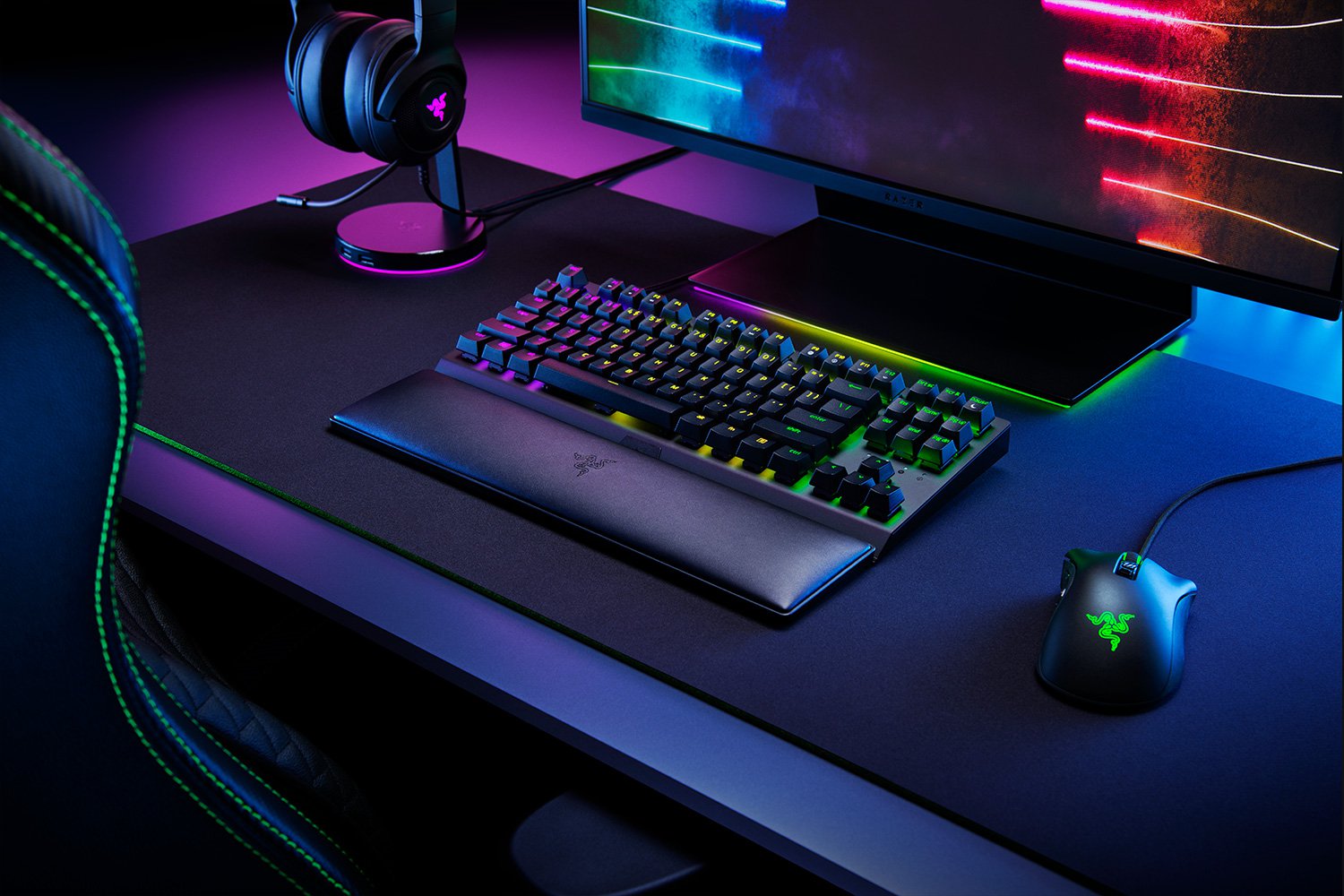 Tấm kê tay bàn phím Razer Ergonomic Wrist Rest_Mới, hàng chính hãng