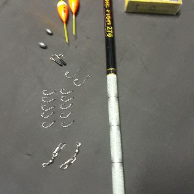 Bộ cần câu tay rút dài 2m7và 100m cước kèm phụ kiện Siêu rẻ, siêu đẹp, siêu chất lượng