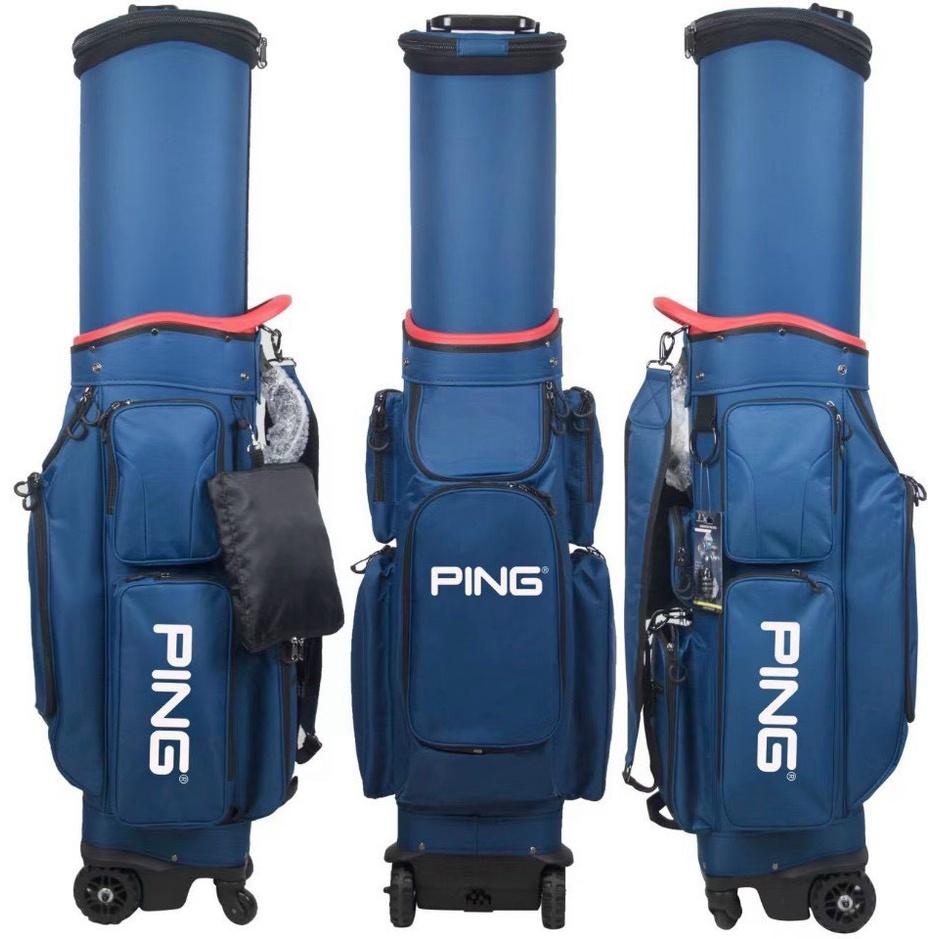 Túi đựng gậy golf Pi.ng nắp cứng có bánh xe chống nước khóa số bảo mật cao - TG018