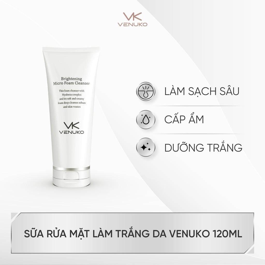 Sữa Rửa Mặt Trắng Da Tạo Bọt Venuko