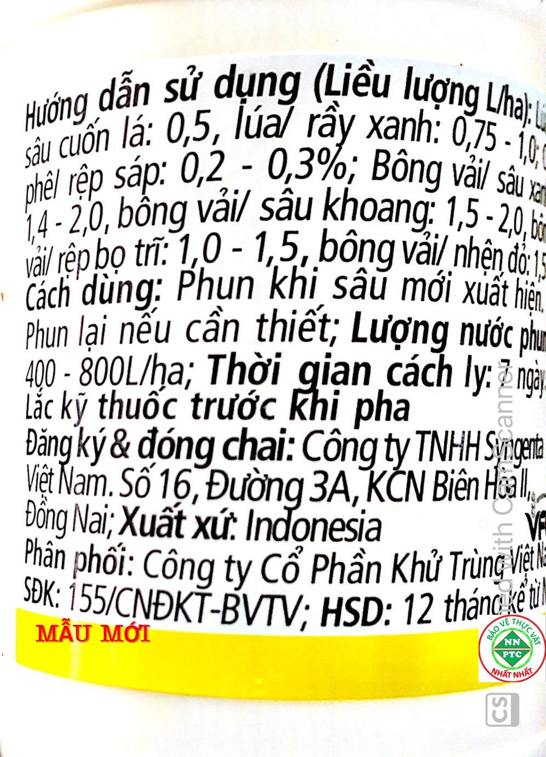 Thuốc Selecron 500EC trừ sâu , bọ trĩ, trừ sâu kháng thuốc