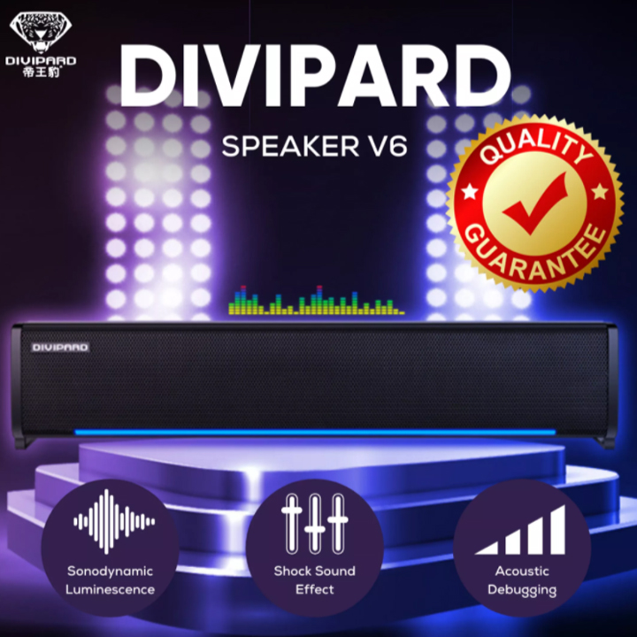 Loa máy tính Soundbar Mini Divipard V6 - Hàng nhập khẩu