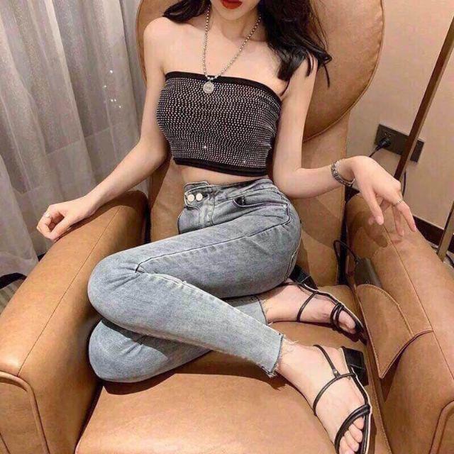 Áo ống đính kim sa