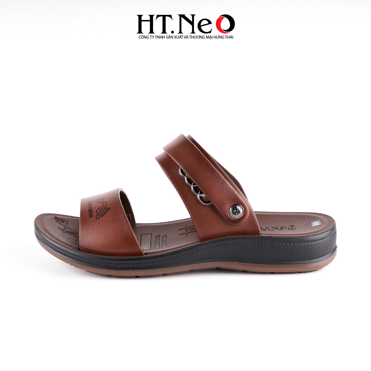 HT NEO Dép sandal nam trung niên Da bò xịn đế kếp siêu bền hàng cao cấp cực đẹp hàng mới , Sandal nam da bò đế cao kếp Thương hiệu giày da uy tín hàng đầu Hà Nội SD160