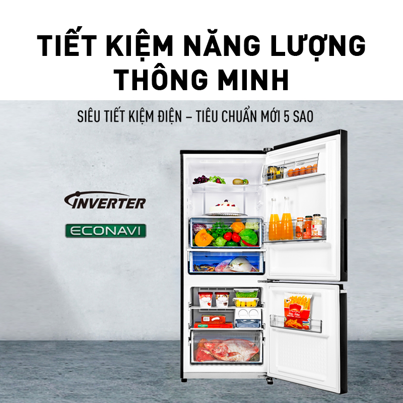 Tủ Lạnh 2 Cánh Panasonic 255 Lít NR-BV280GKVN ngăn đá dưới - Ngăn đông mềm siêu tốc - Hàng chính hãng