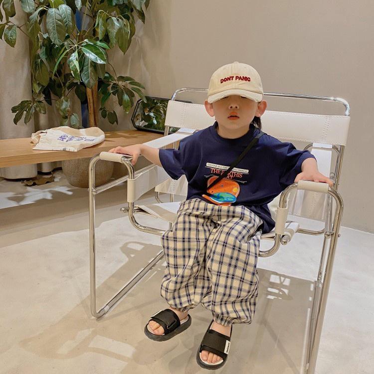 Quần dài caro ống chun cho bé