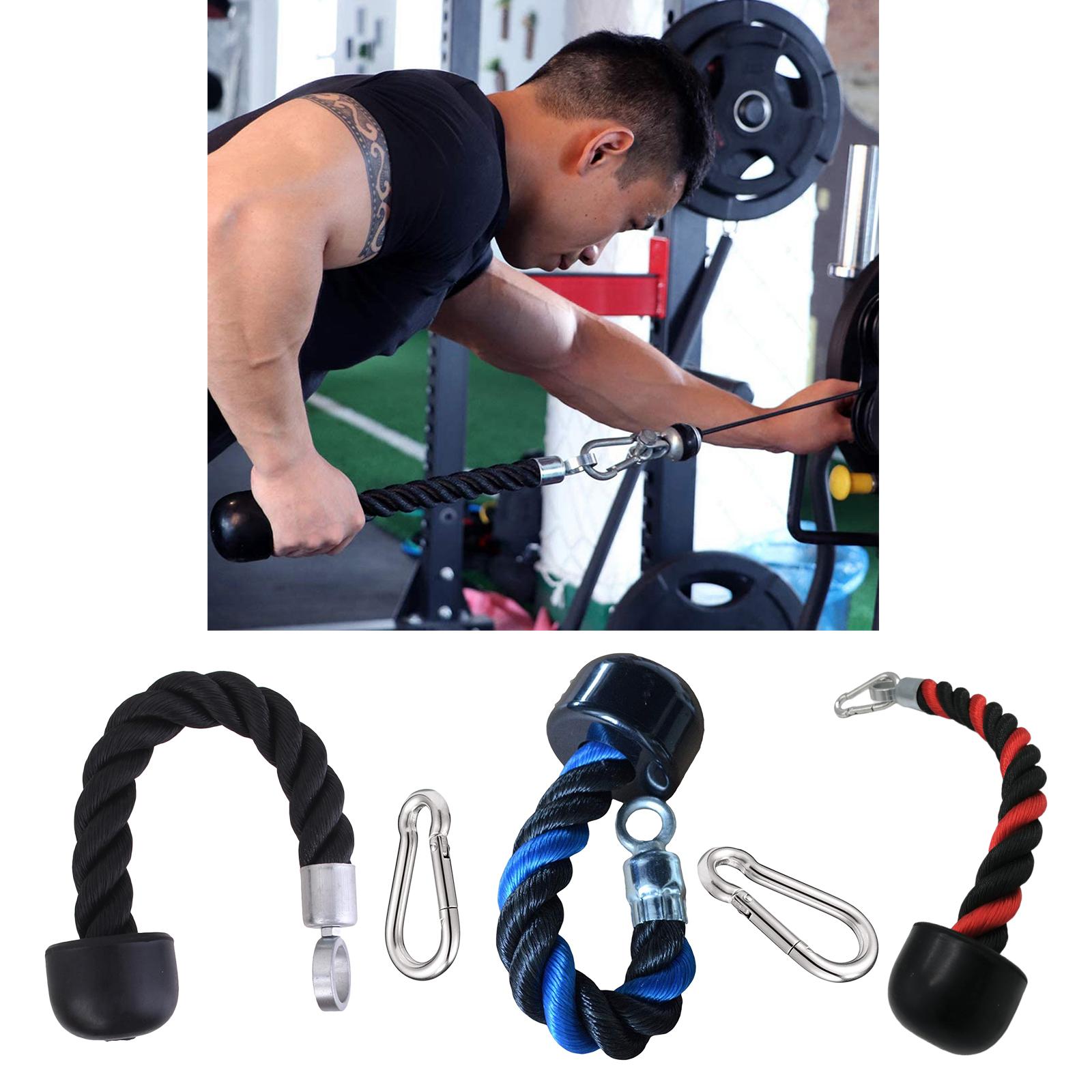 Tay cầm một vòng ròng rọc buộc cho dây cơ tam đầu kéo xuống thiết bị đào tạo tập thể dục cơ bắp tập hợp Color: Blue