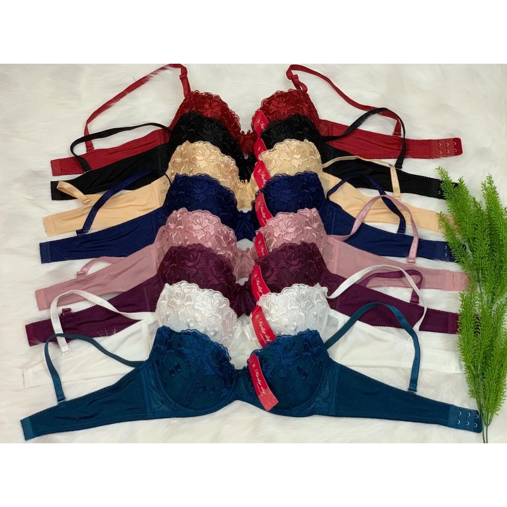 ÁO LÓT NỮ MỎNG THÊU HOA CÀI SAU LADY 595