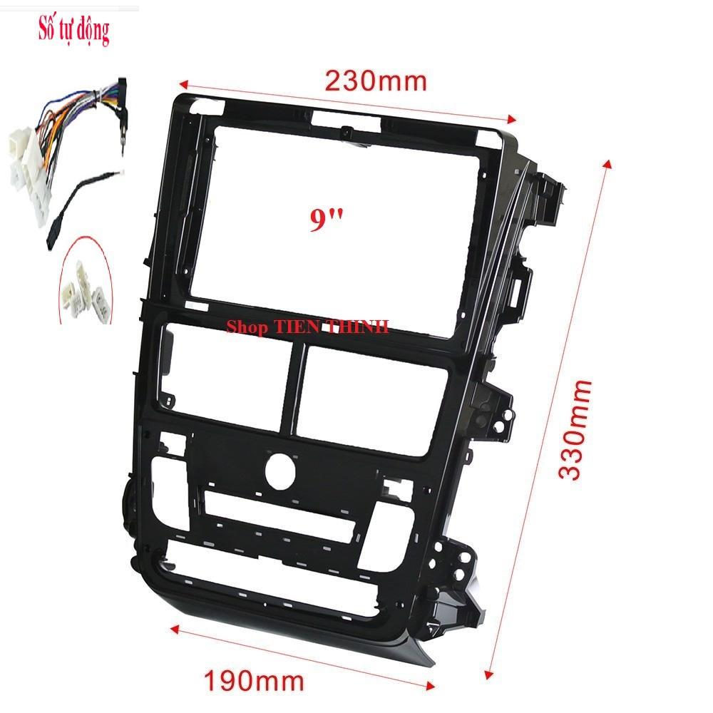 Mặt dưỡng-mặt nạ taplo Vios –Yaris SỐ TỰ ĐỘNG Lắp màn hình 9 In cho đầu dvd cho xe ô tô kèm dây giắc theo xe