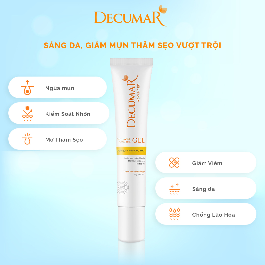 Bộ đôi sản phẩm Siêu Nghệ Decumar Advanced sạch các loại mụn và sáng da sau 2 tuần sử dụng