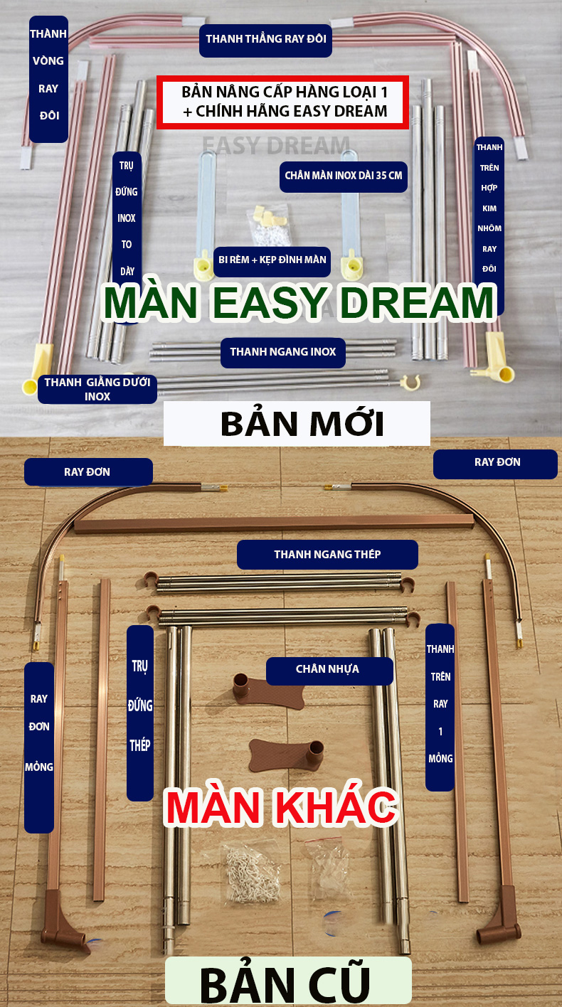 Màn khung không khoan tường chống muỗi , côn trùng