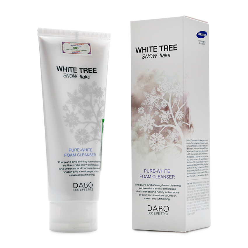 Sữa rửa mặt Dabo Cây Tuyết Trắng Cao cấp Hàn Quốc 150ml + Móc khoá