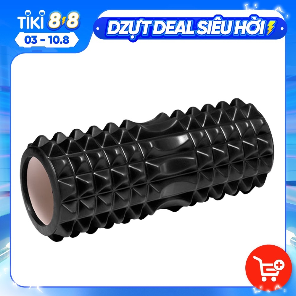 BG Con Lăn Massage Ống Lăn Dãn Cơ Foam Roller  Tập Gym, Yoga, Thể Hình BLACK (hàng nhập khẩu)