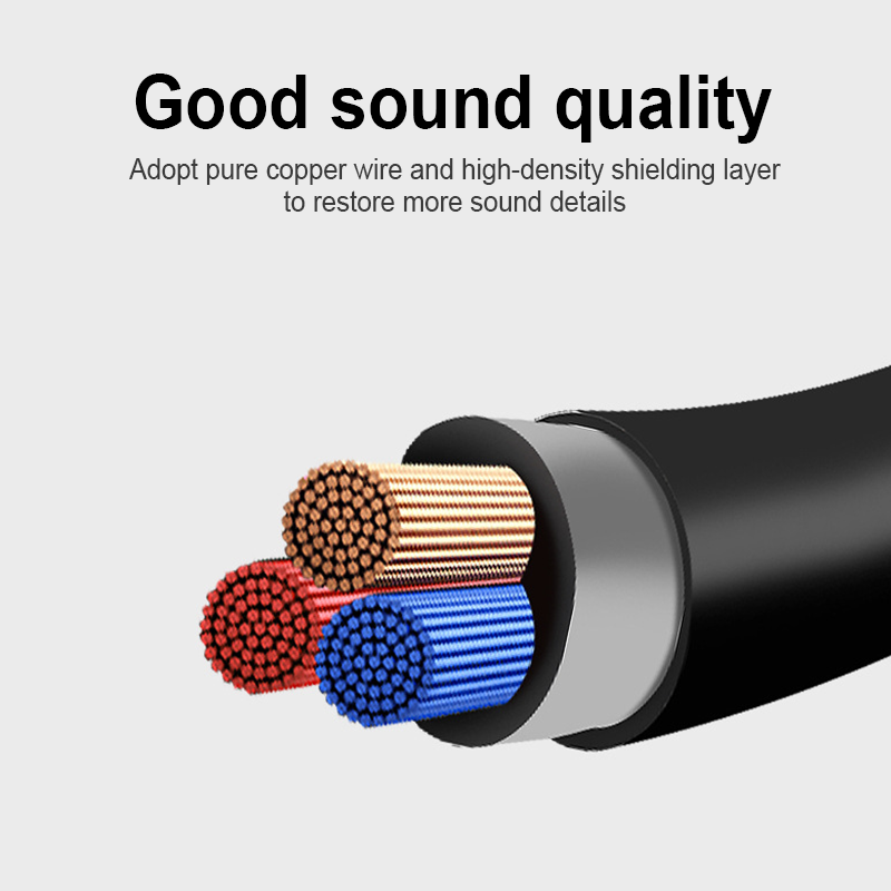 Dây Cáp Âm Thanh AUX Kết Nối Loa 2 đầu 3.5mm dành cho audio kết nối âm thanh laptop, điện thoại, loa, chân tròn