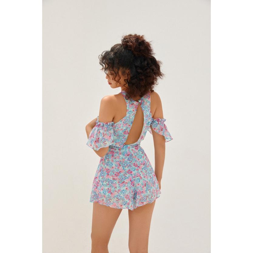 Nene Clothing - Playsuit hoa trễ vai