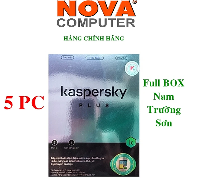 Phần mềm diệt Virus Kaspersky Plus Cho 5 Máy Tính - Plus5 - Hàng chính hãng