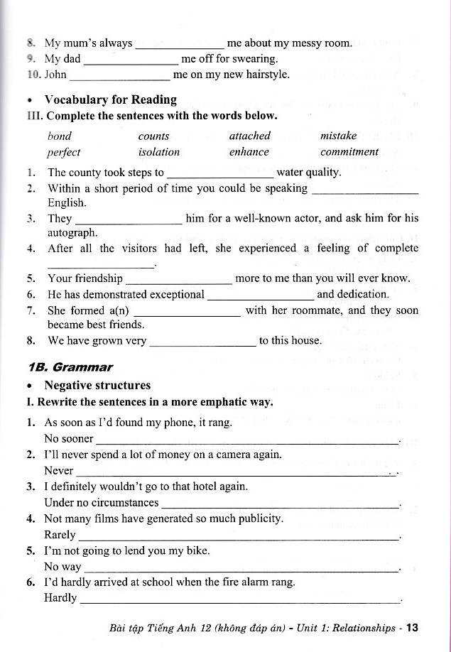 Bài tập tiếng anh 12 - Friends Global - Chân trời sáng tạo (Tặng kèm đáp án bằng file)