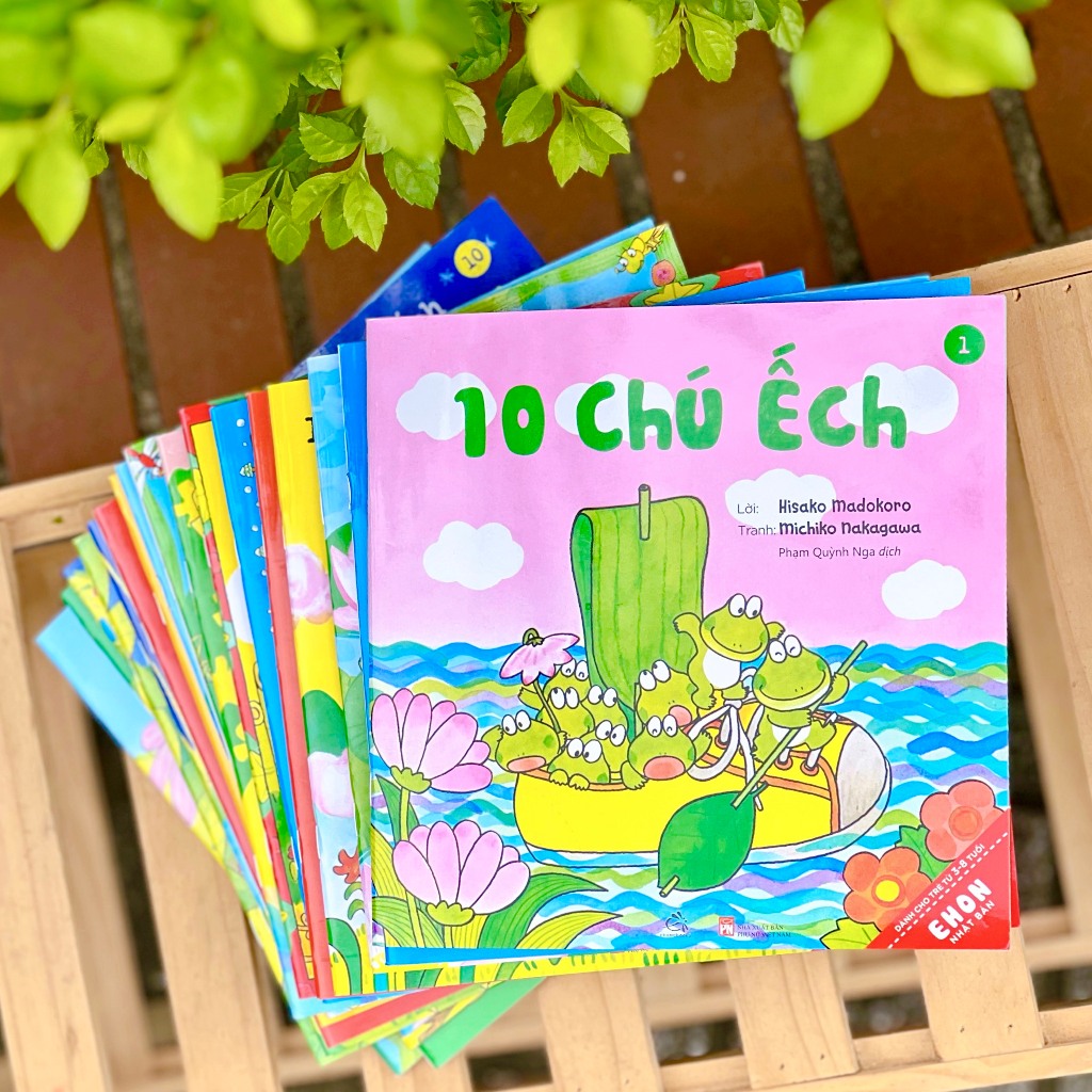 Bộ Sách Ehon Cho Bé Từ 3 Đến 6 Tuổi - Mười Chú Ếch (Combo 06 Tập) - Bìa Mềm - Ehomebooks