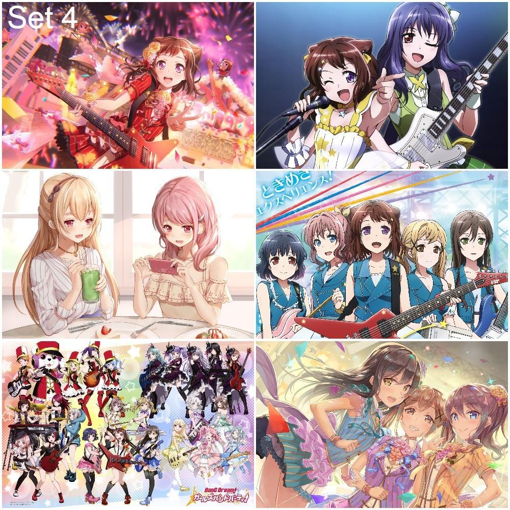 Bộ 6 Poster BanG Dream! Bandori - A3,A4,A5