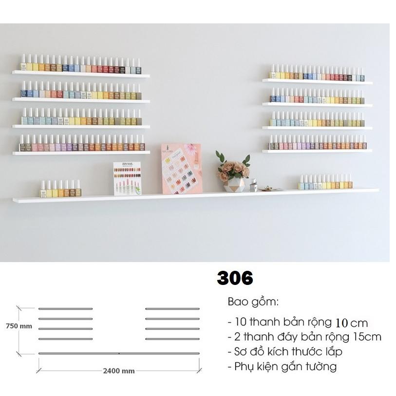 Kệ nail, kệ sơn móng tay, kệ thanh ngang treo tường 306