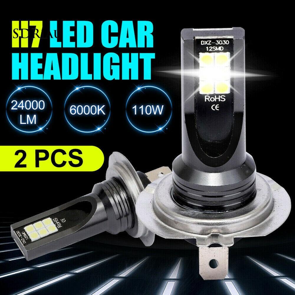 Bộ 2 Đèn Pha Chống Sương Mù Siêu Sáng H7 3030 12smd Cho Xe Hơi