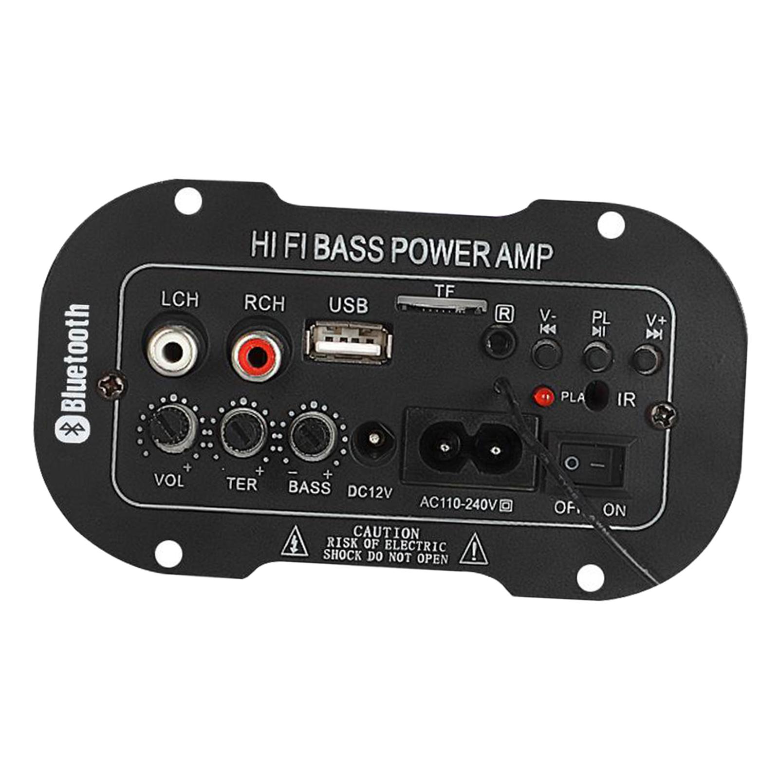 220V Bluetooth Power Amplifier Hi-Fi Bass Mono Digital Mini Amp Radio TF/USB Car Mini Power Amplifier
