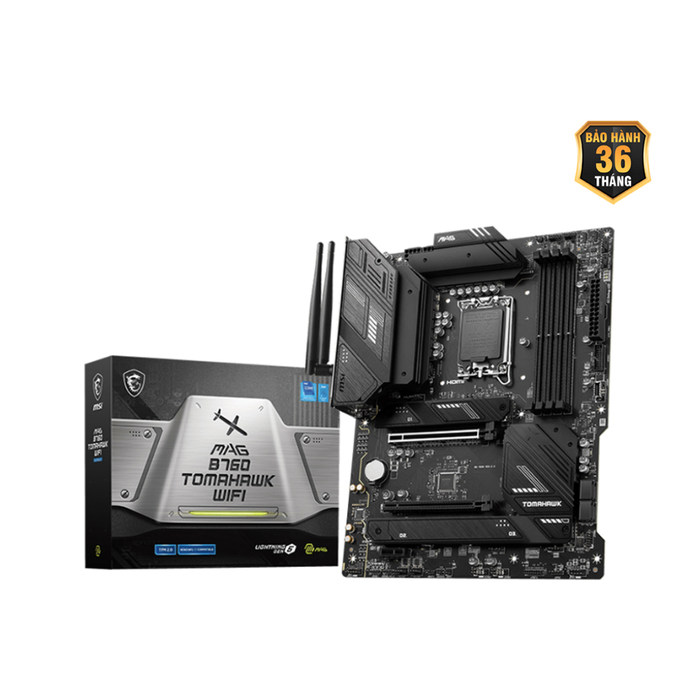 Bo Mạch Chủ Main MSI MAG B760 TOMAHAWK MAX WIFI Socket LGA1700 - Hàng Chính Hãng