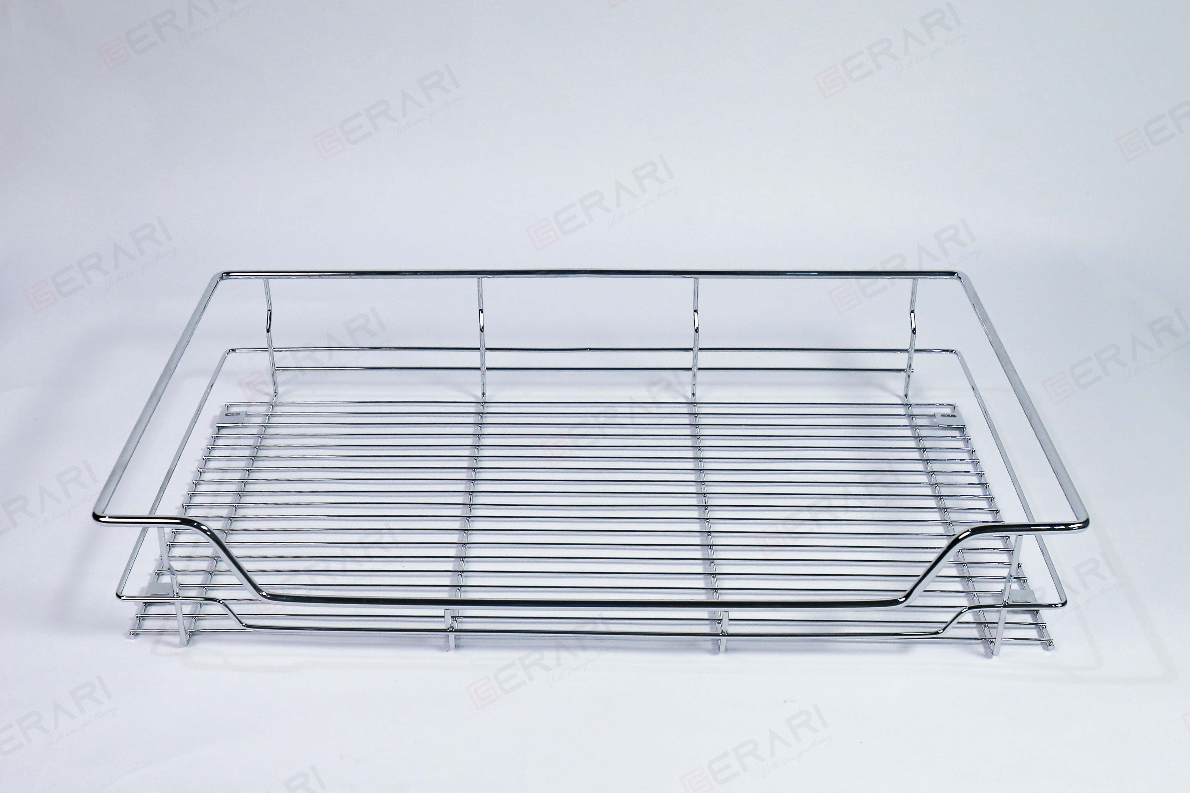 {Hàng chính hãng} Kệ xoong nồi nan tròn Gerari chất liệu Inox bóng cao cấp