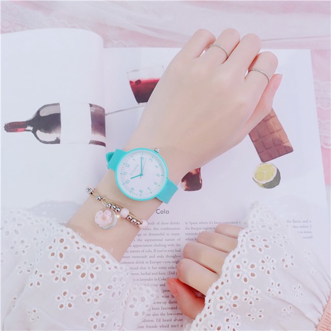 Đồng hồ thời trang nam nữ Ulzzang C54 mặt số M1 dây silicon G4g4