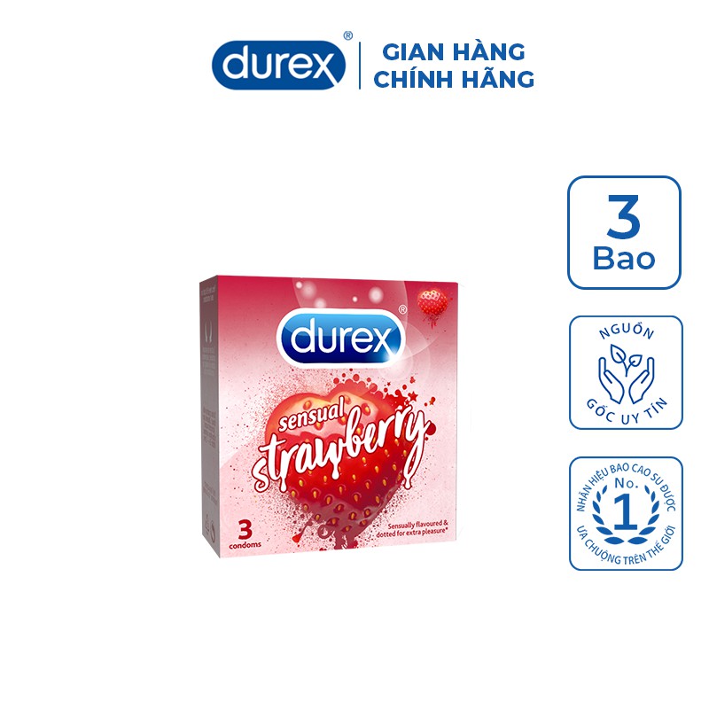 Bao Cao Su Durex Sensual Strawberry