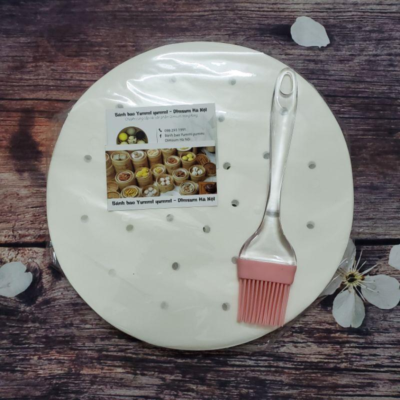 Giấy nến tròn đục lỗ set 100 tờ đến 400 tờ - dùng lót Xửng hấp và Nồi chiên không dầu