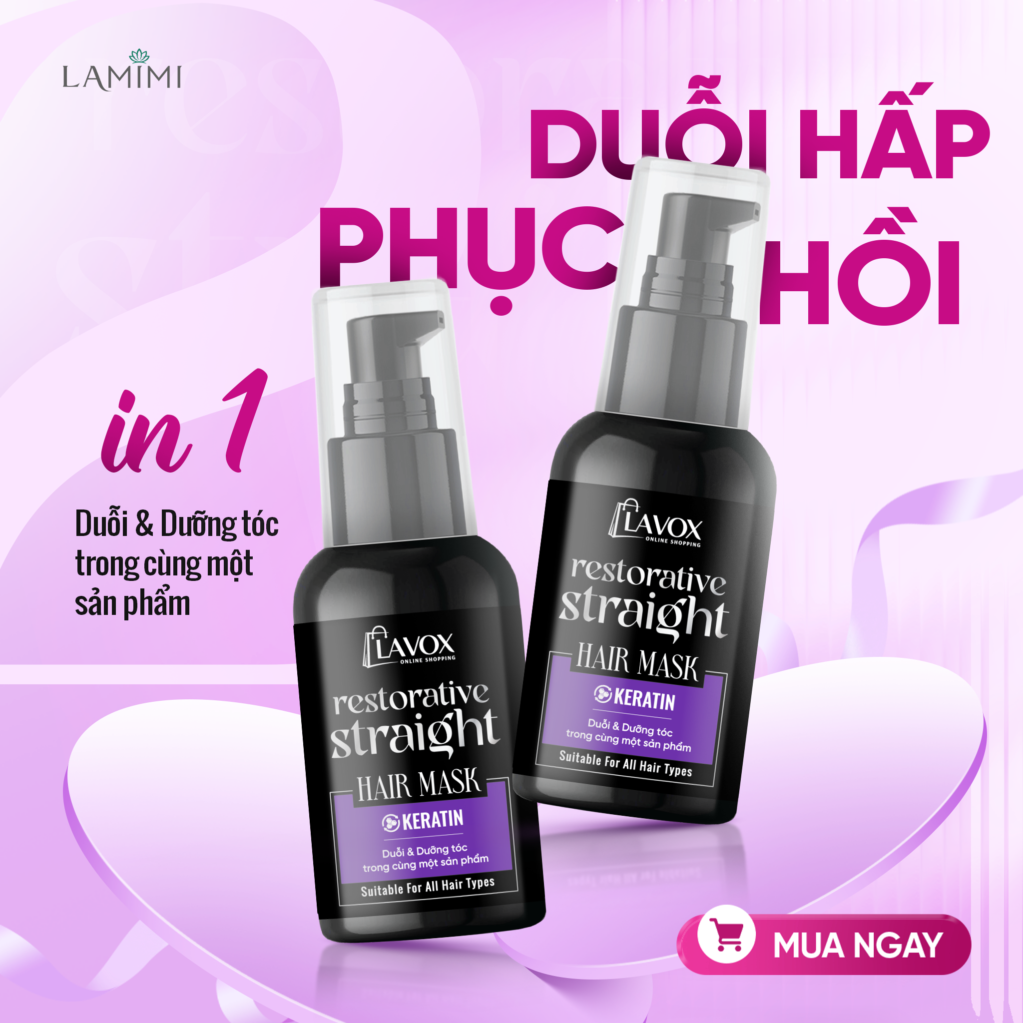 Duỗi Hấp Phục Hồi Keratin Lavox Online Shopping