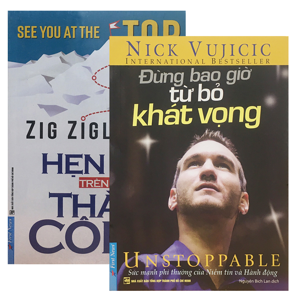 Combo Hai Cuốn Sách Đừng Bao Giờ Từ Bỏ Khát Vọng + Hẹn Bạn Trên Đỉnh Thành Công