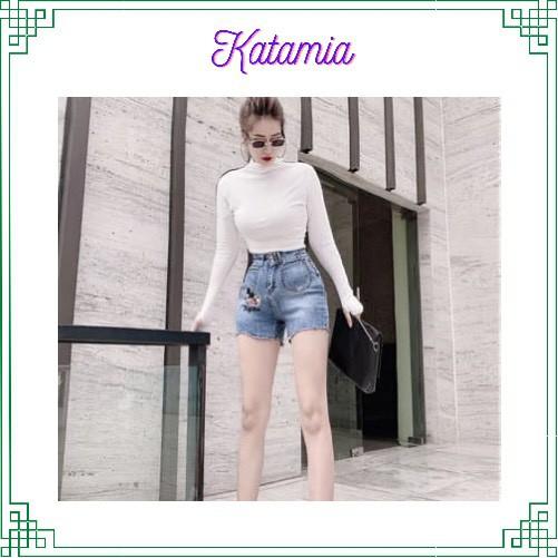Quần short nữ lưng cao quần đùi sooc nữ cạp cao 2 khuy