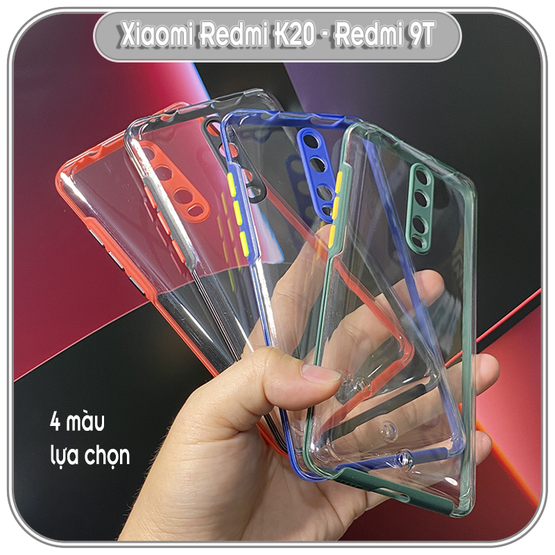 Ốp lưng cho Xiaomi Mi 9T - Redmi K20, trong không ố vàng, viền TPU dẻo màu, che camera