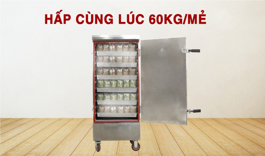 Tủ Hấp Giò Chả,Thực Phẩm 60 Kg/Mẻ Dùng Điện 12 Khay Nhập Khẩu NEWSUN, Năng Suất Cao - Hàng Chính Hãng