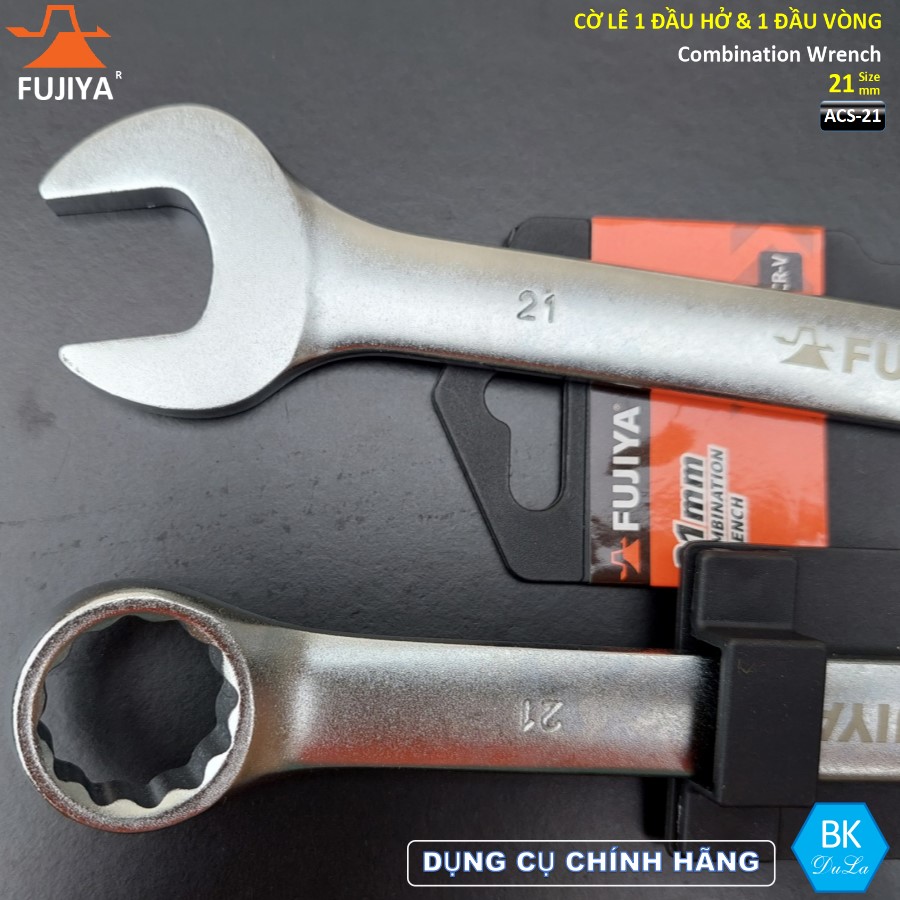 Cờ lê kết hợp 1 đầu hở- 1 đầu vòng 21mm Fujiya Công nghệ Nhật Bản ACS-21 Thép CR-V